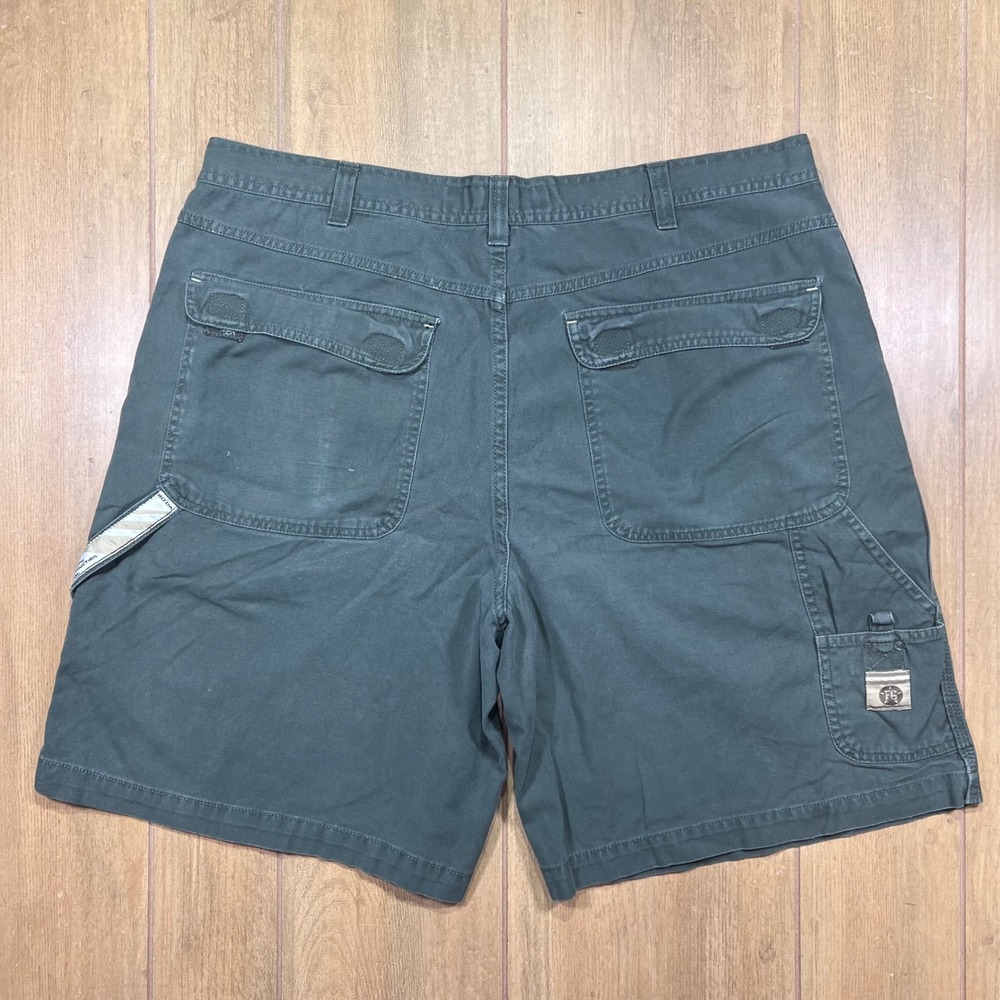 Faded Glory Mens 40 Carpenter Utility Shorts Service Green Canvas FG6006 Cotton - Picture 5 of 15